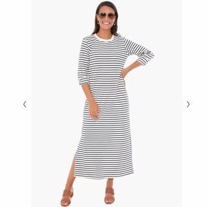 Navy Stripe Gio Maxi Dress XS new